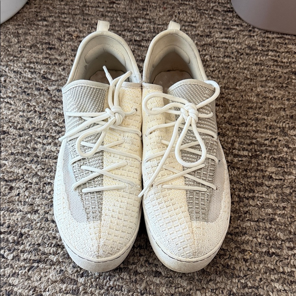 Jambu Cream Textured Women's Sneakers